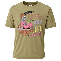 Fueled By Coffee And Cliff Hangers Funny Design Performance Shirt