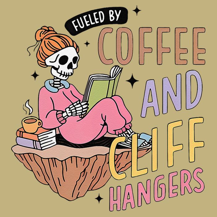 Fueled By Coffee And Cliff Hangers Funny Design Performance Shirt
