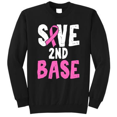 Funny Breast Cancer Awareness Month Save Second 2nd Base Sweatshirt