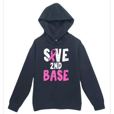 Funny Breast Cancer Awareness Month Save Second 2nd Base Urban Pullover Hoodie