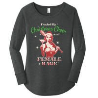 Fueled By Christmas Cheer And Female Rage Funny Liberal Women's Perfect Tri Tunic Long Sleeve Shirt