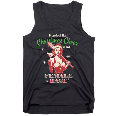 Fueled By Christmas Cheer And Female Rage Funny Liberal Tank Top