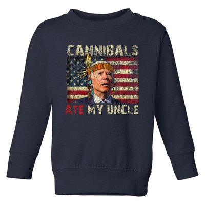 Funny Biden Cannibals Ate My Uncle Toddler Sweatshirt