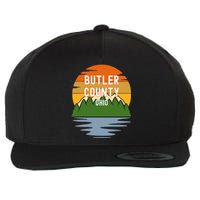 From Butler County Ohio Vintage Sunset Wool Snapback Cap