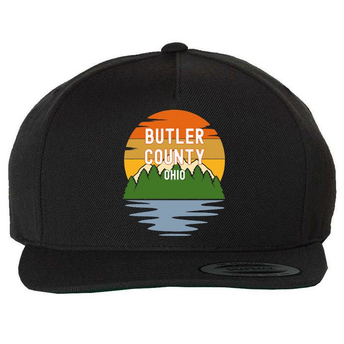 From Butler County Ohio Vintage Sunset Wool Snapback Cap