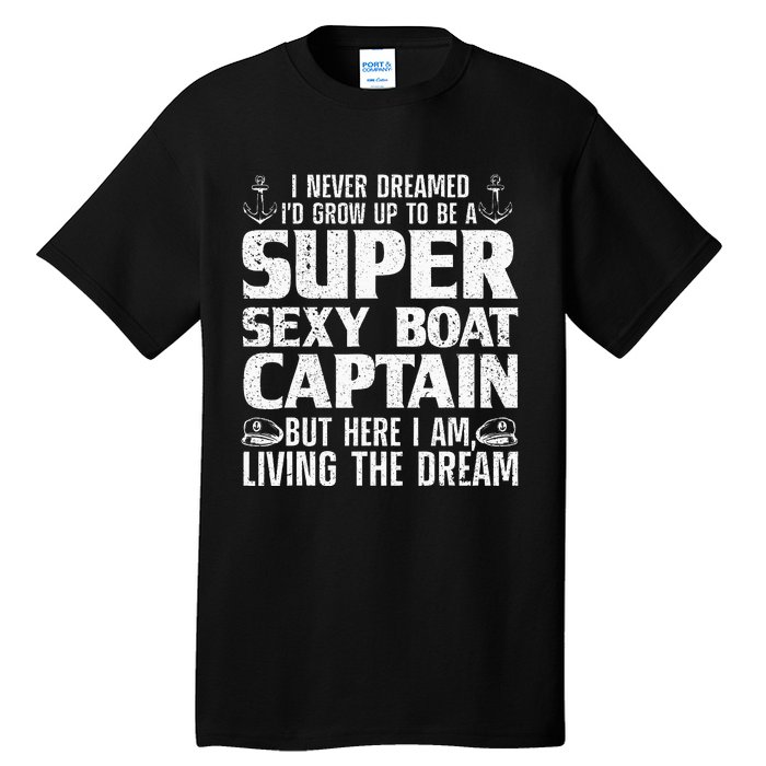 Funny Boat Captain Boating Tall T-Shirt