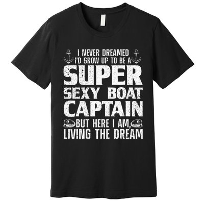 Funny Boat Captain Boating Premium T-Shirt