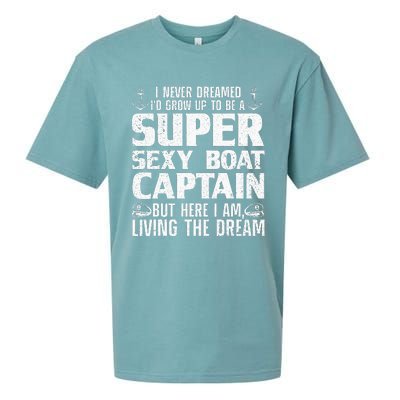 Funny Boat Captain Boating Sueded Cloud Jersey T-Shirt