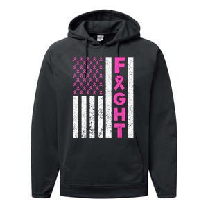 Fight Breast Cancer Breast Cancer Awareness Items Performance Fleece Hoodie