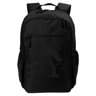 F-Caw-F Black Crow Pun Funny Bird Cawing Grunge Daily Commute Backpack
