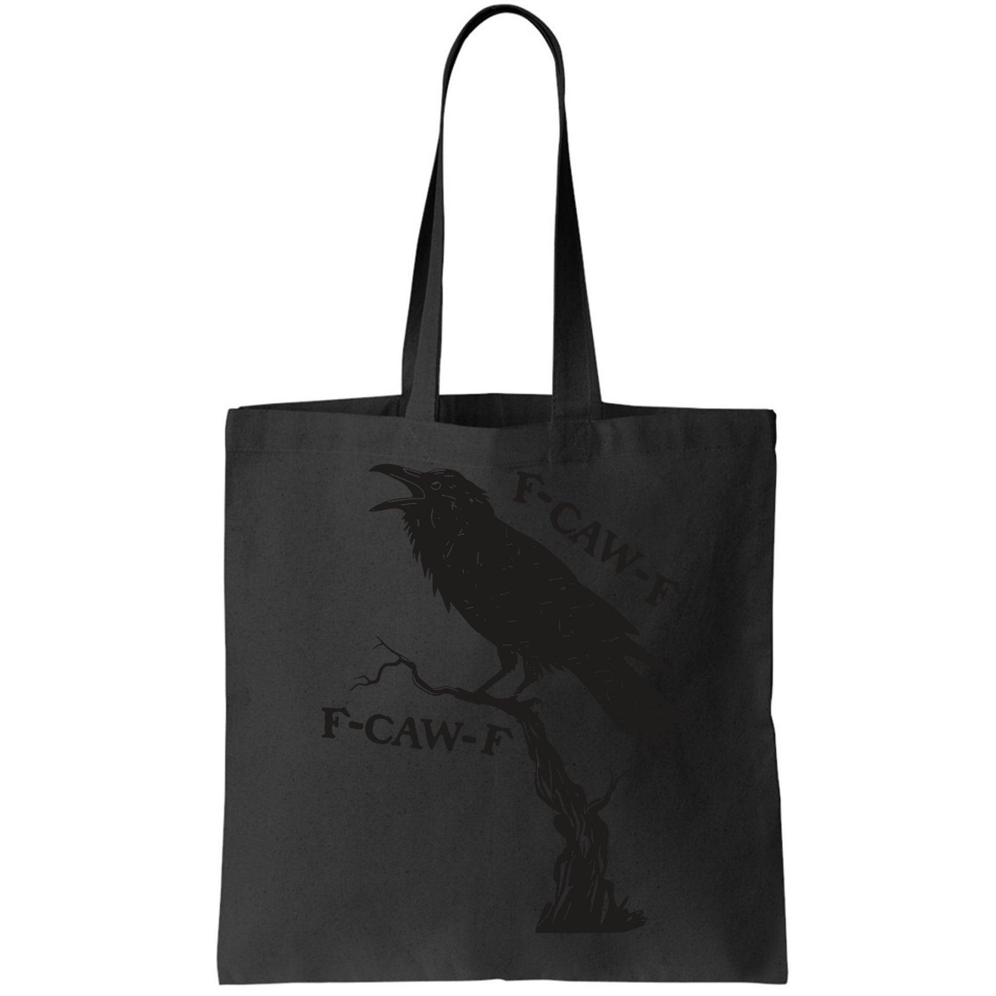 F-Caw-F Black Crow Pun Funny Bird Cawing Grunge Bag