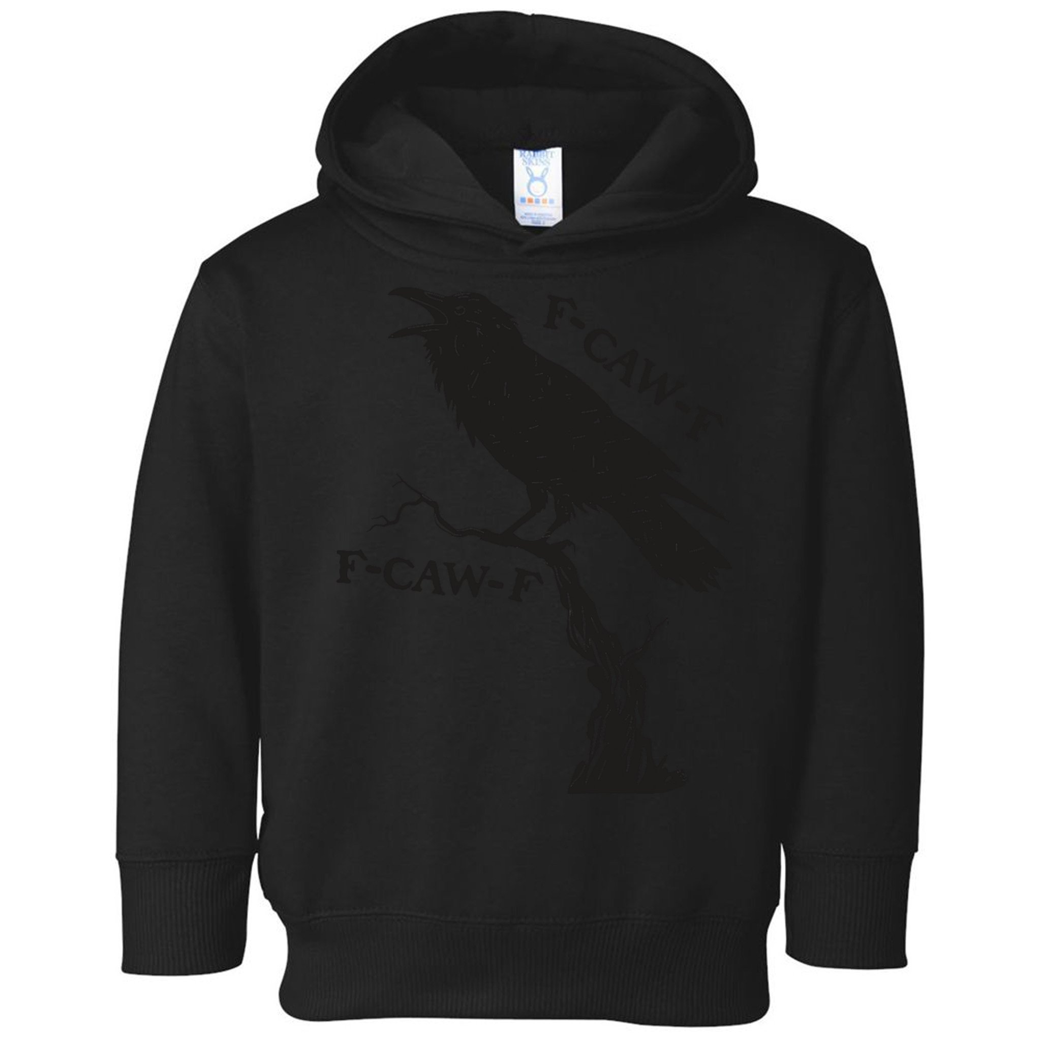F-Caw-F Black Crow Pun Funny Bird Cawing Grunge Toddler Hoodie