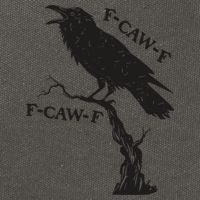 F-Caw-F Black Crow Pun Funny Bird Cawing Grunge Cotton Canvas Backpack