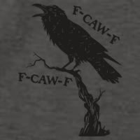 F-Caw-F Black Crow Pun Funny Bird Cawing Grunge Vector Backpack