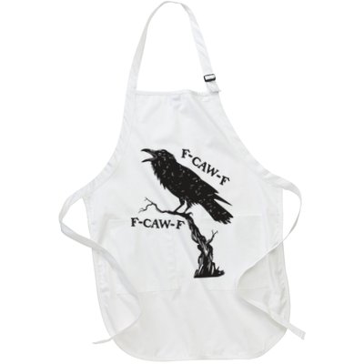 F-Caw-F Black Crow Pun Funny Bird Cawing Grunge Apron