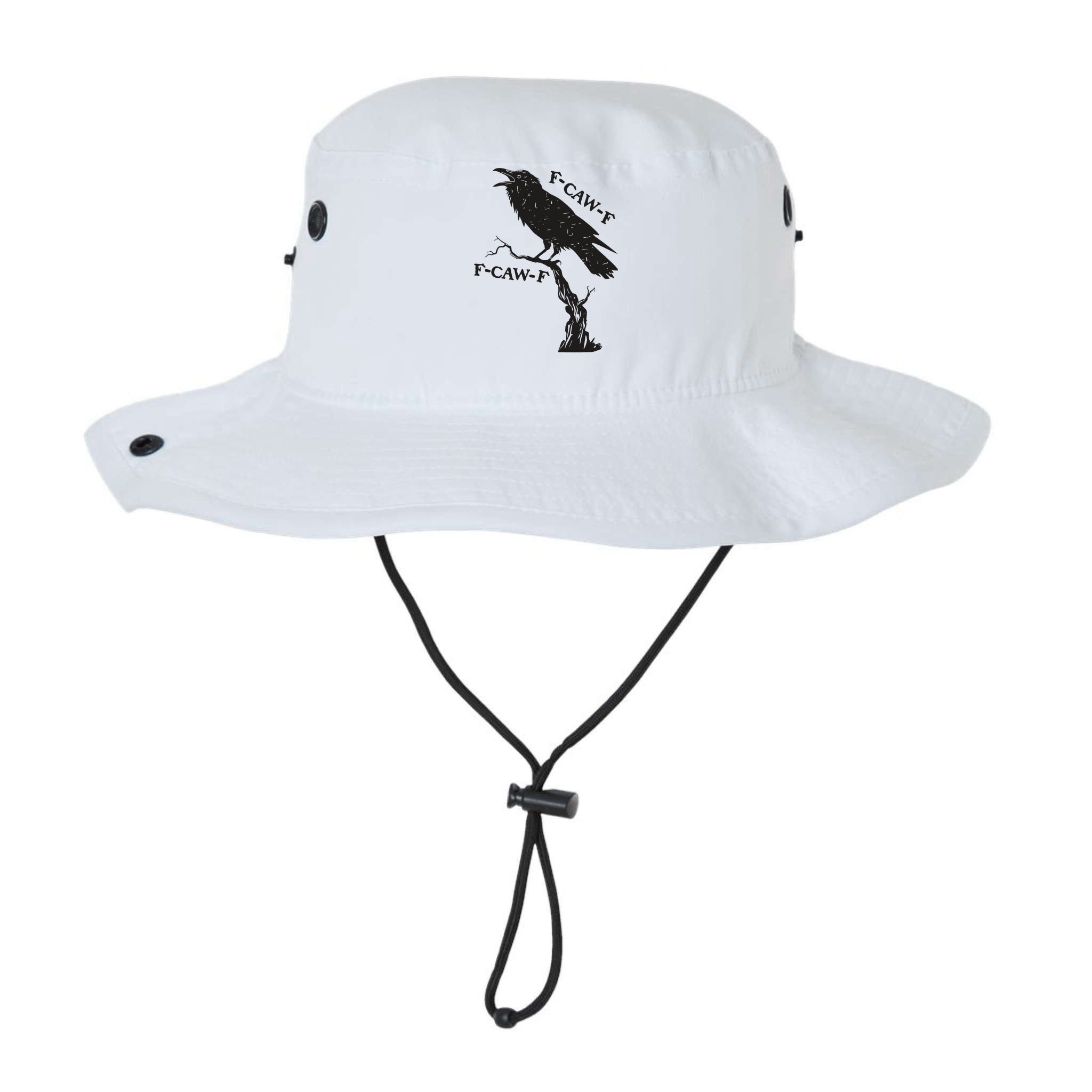 F-Caw-F Black Crow Pun Funny Bird Cawing Grunge Bucket Hat