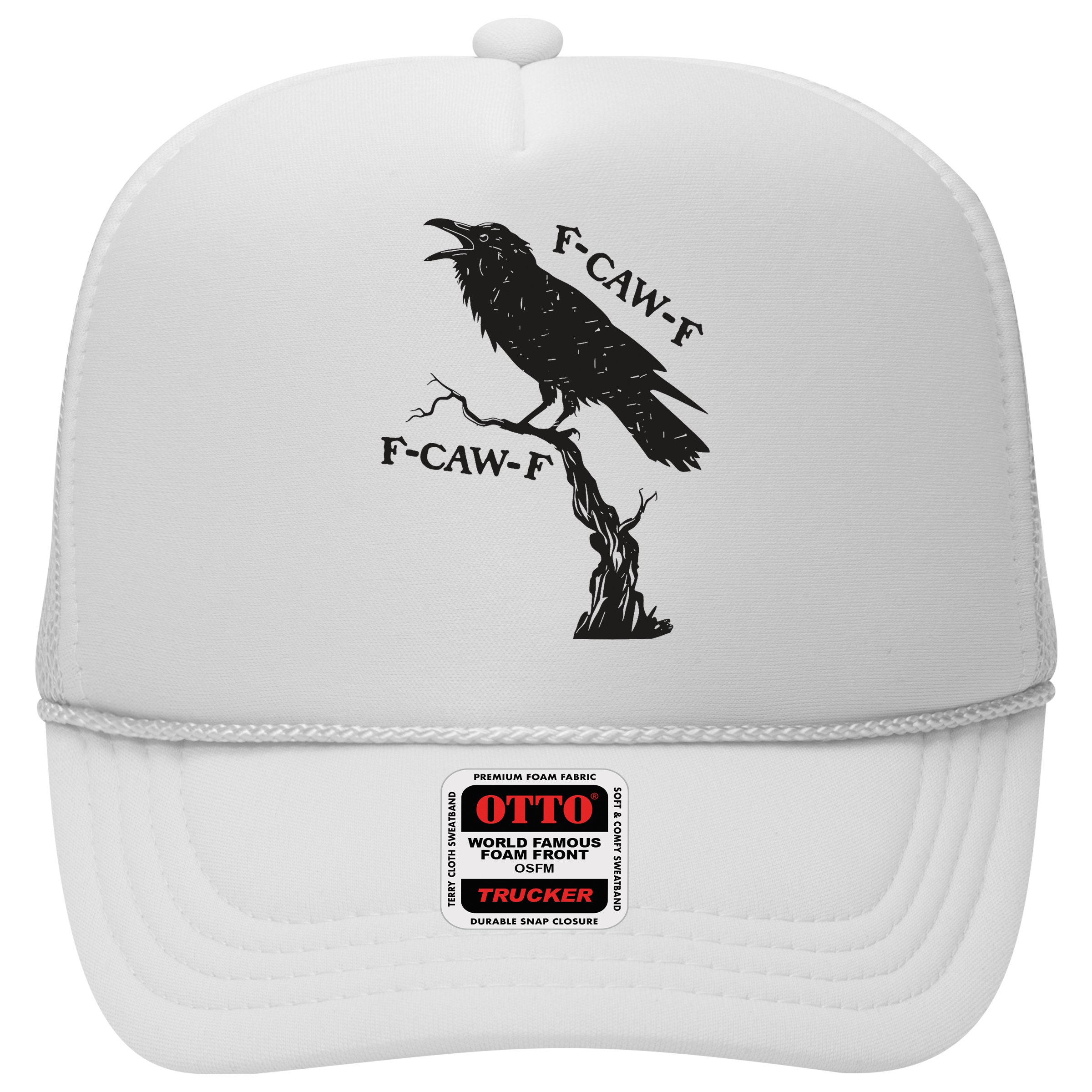 F-Caw-F Black Crow Pun Funny Bird Cawing Grunge Hat