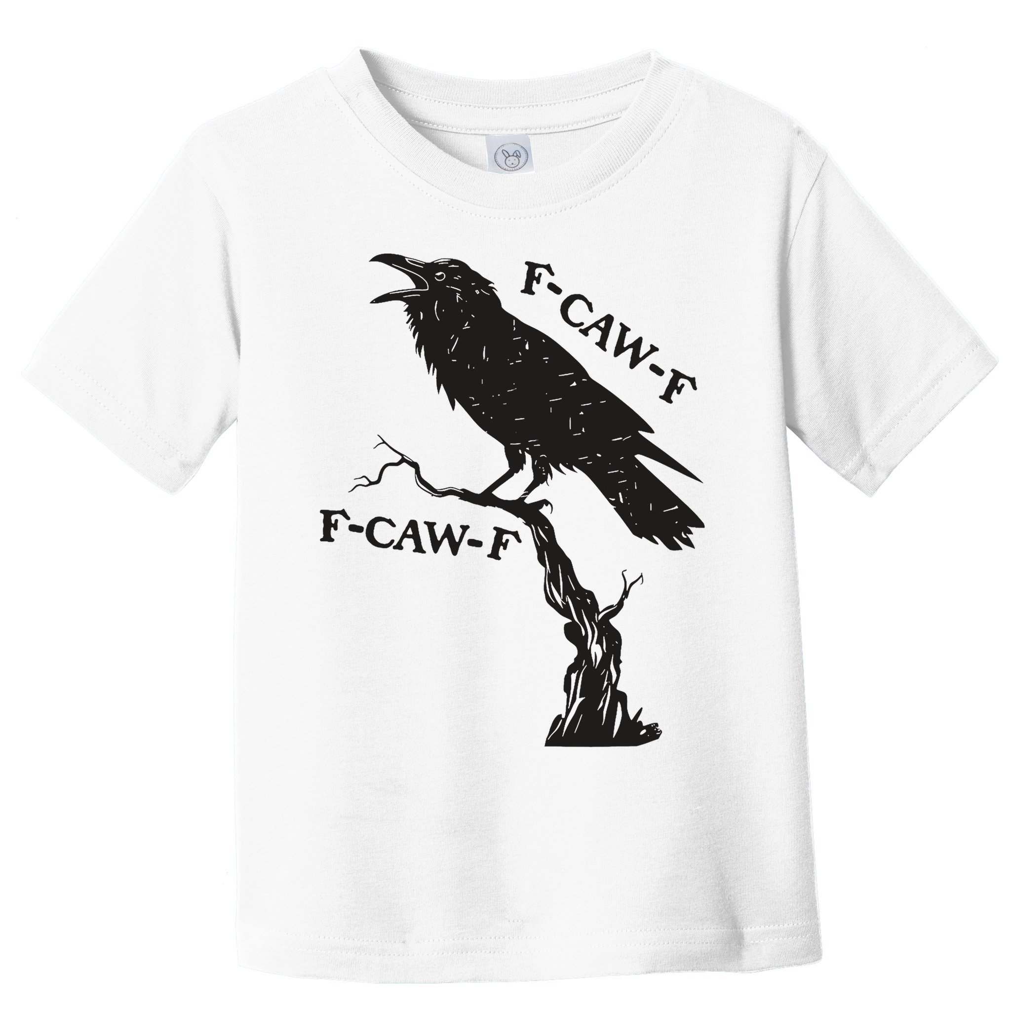 F-Caw-F Black Crow Pun Funny Bird Cawing Grunge Toddler T-Shirt