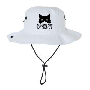 Funny Black Cat Judging You Silently Sarcastic Cat Mom Cute Gift Legacy Cool Fit Booney Bucket Hat