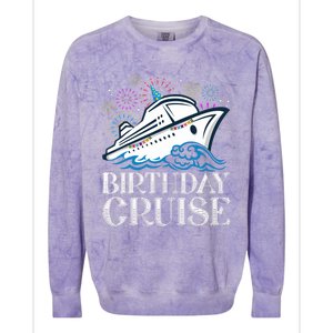 Funny Birthday Cruise Colorblast Crewneck Sweatshirt