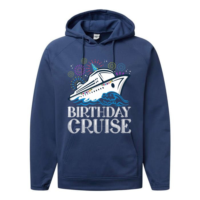 Funny Birthday Cruise Performance Fleece Hoodie