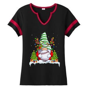 Funny Baseball Christmas Ugly Sweater Baseball Xmas Outfit Gift Ladies Halftime Notch Neck Tee