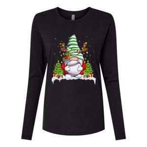 Funny Baseball Christmas Ugly Sweater Baseball Xmas Outfit Gift Womens Cotton Relaxed Long Sleeve T-Shirt