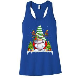 Funny Baseball Christmas Ugly Sweater Baseball Xmas Outfit Gift Women's Racerback Tank