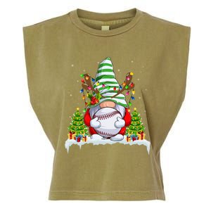 Funny Baseball Christmas Ugly Sweater Baseball Xmas Outfit Gift Garment-Dyed Women's Muscle Tee