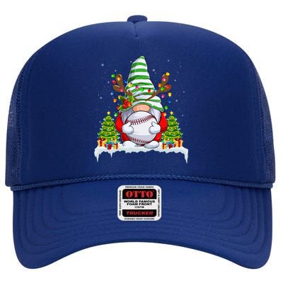 Funny Baseball Christmas Ugly Sweater Baseball Xmas Outfit Gift High Crown Mesh Back Trucker Hat