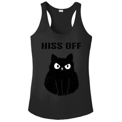 Funny Black Cat Hiss Off Meow Cat Ladies PosiCharge Competitor Racerback Tank