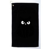 Funny Black Cat Hiss Off Meow Cat Golf Towel