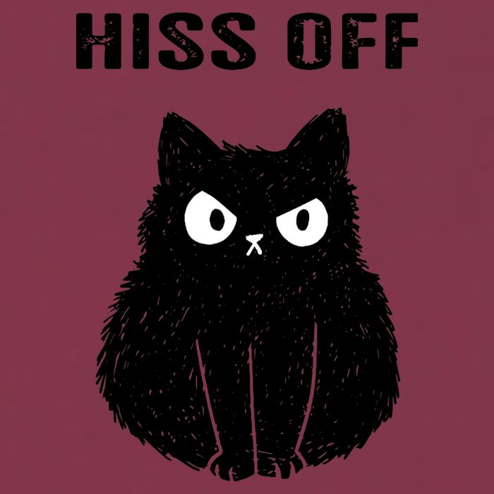 Funny Black Cat Hiss Off Meow Cat 16oz Travel Tumbler