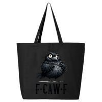 F-Caw-F Black Crow Black Bird Funny Crow F-Caw-F Premium 25L Jumbo Tote