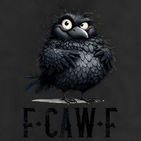 F-Caw-F Black Crow Black Bird Funny Crow F-Caw-F Premium 25L Jumbo Tote
