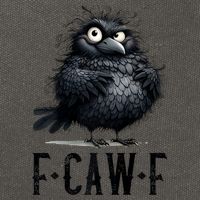 F-Caw-F Black Crow Black Bird Funny Crow F-Caw-F Premium Cotton Canvas Backpack