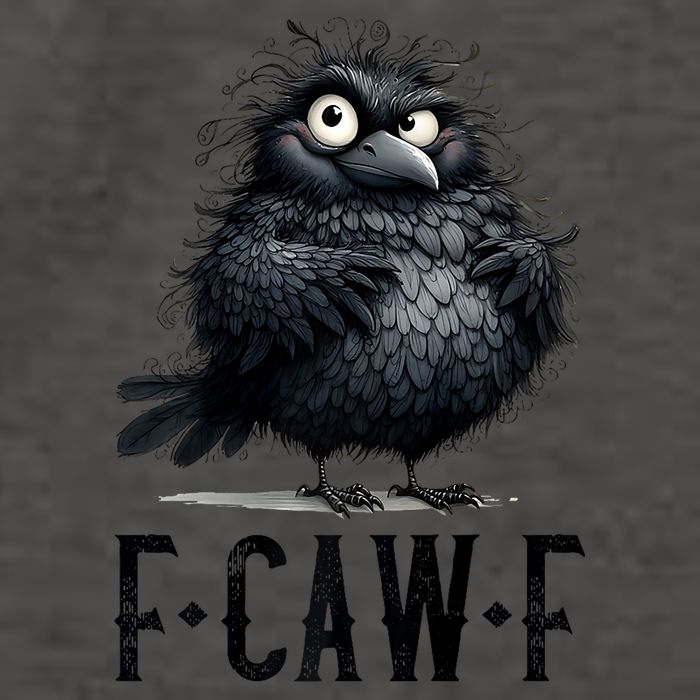F-Caw-F Black Crow Black Bird Funny Crow F-Caw-F Premium Vector Backpack