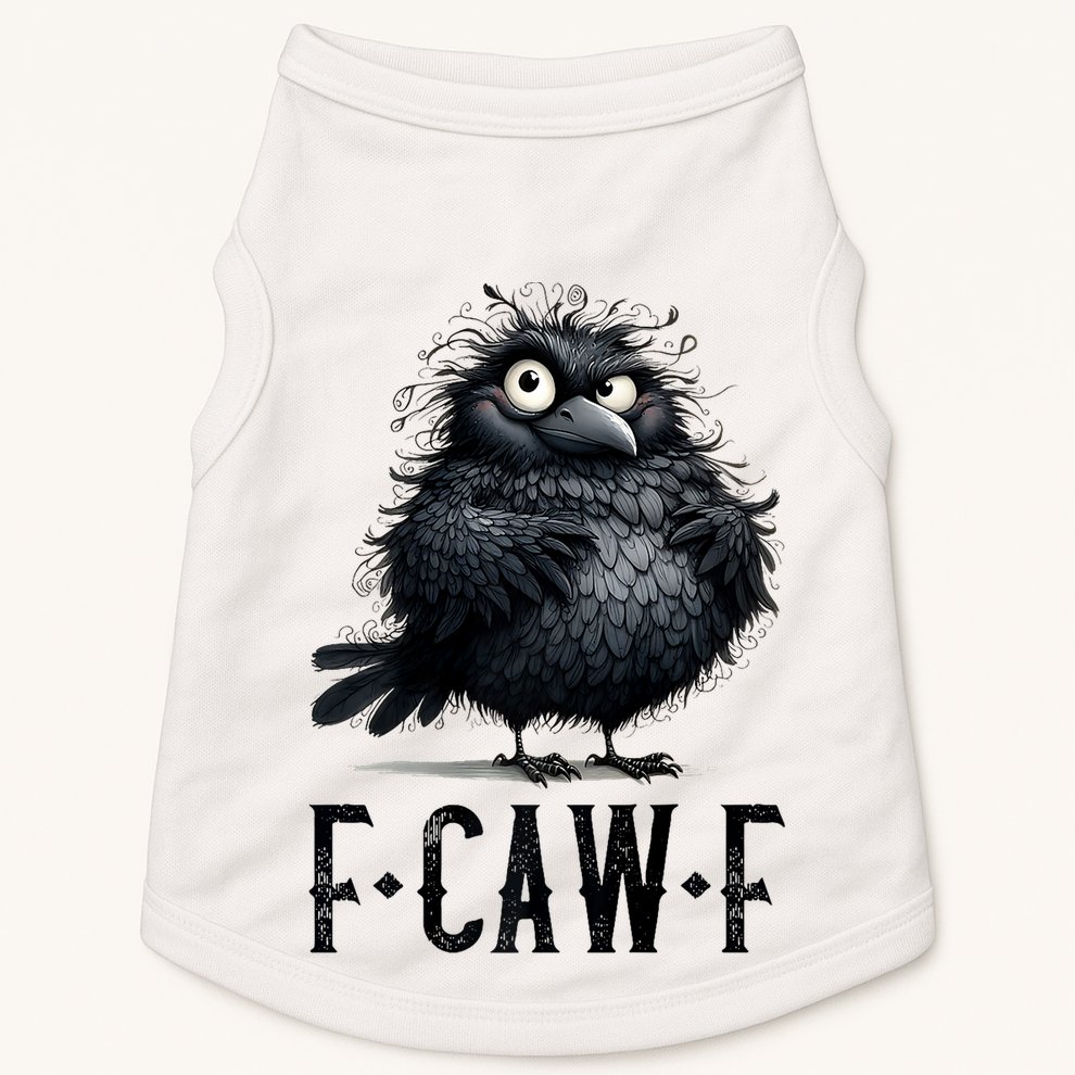 F-Caw-F Black Crow Black Bird Funny Crow F-Caw-F Premium Doggie Tank