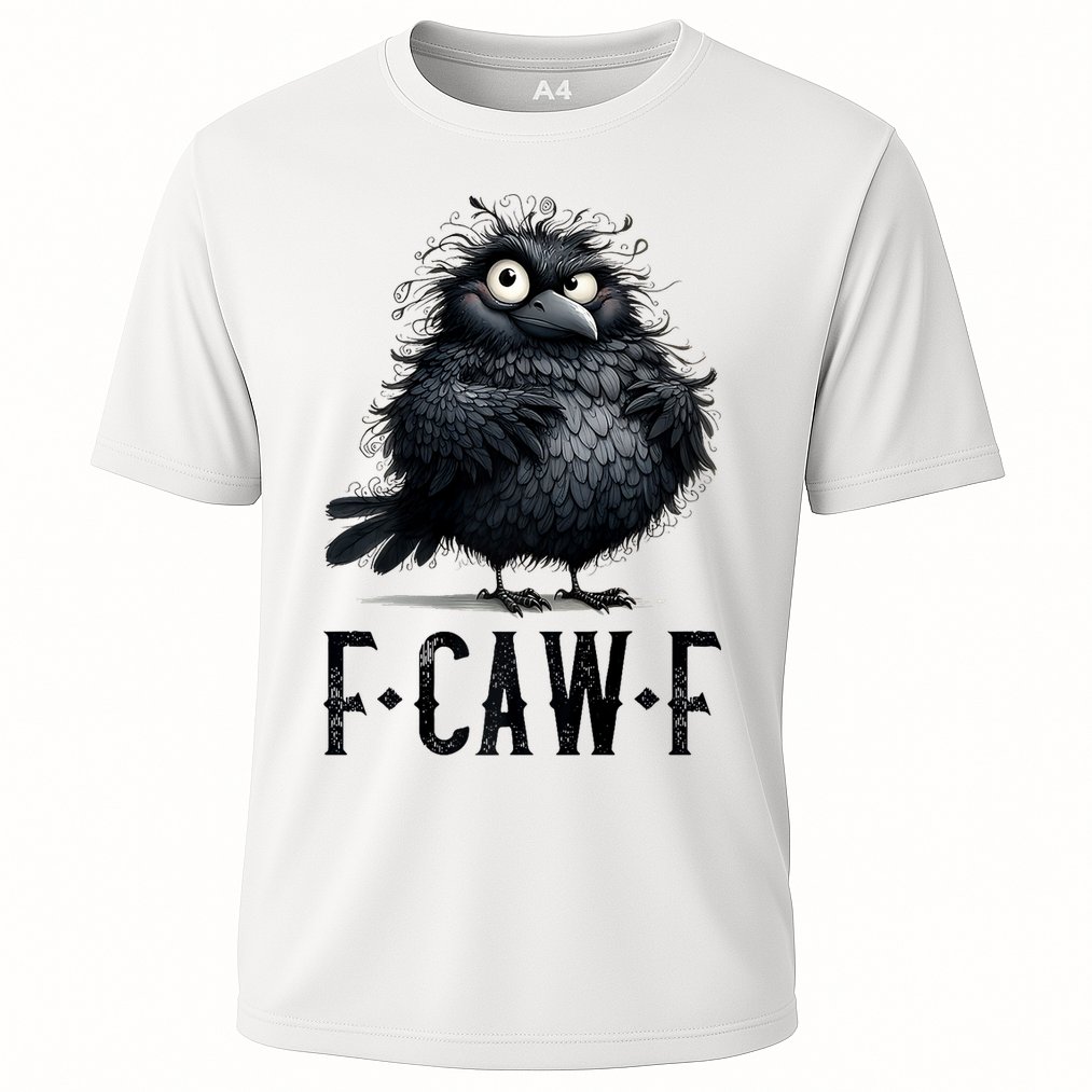F-Caw-F Black Crow Black Bird Funny Crow F-Caw-F Premium Performance Shirt