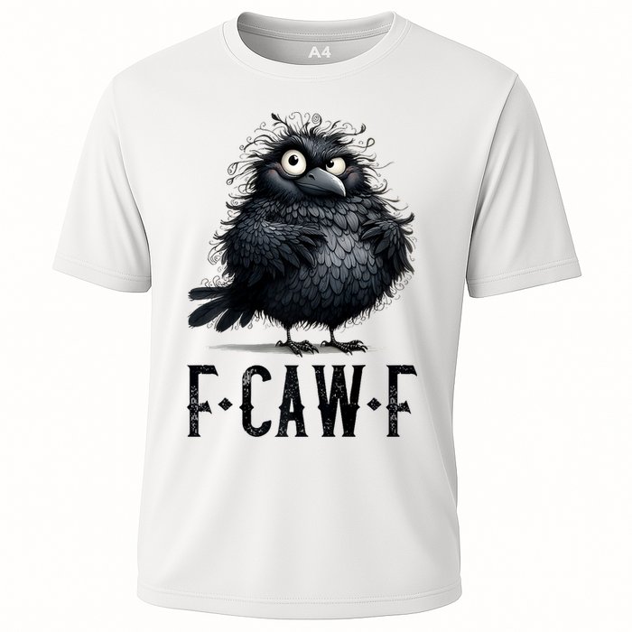 F-Caw-F Black Crow Black Bird Funny Crow F-Caw-F Premium Cooling Performance Crew T-Shirt