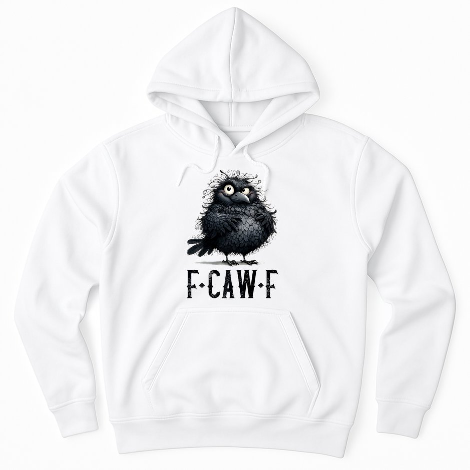 F-Caw-F Black Crow Black Bird Funny Crow F-Caw-F Premium Hoodie