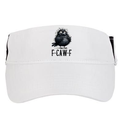 F-Caw-F Black Crow Black Bird Funny Crow F-Caw-F Premium Adult Drive Performance Visor