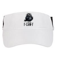 F-Caw-F Black Crow Black Bird Funny Crow F-Caw-F Premium Adult Drive Performance Visor
