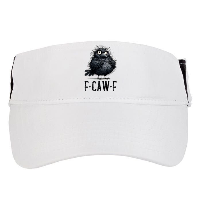 F-Caw-F Black Crow Black Bird Funny Crow F-Caw-F Premium Adult Drive Performance Visor