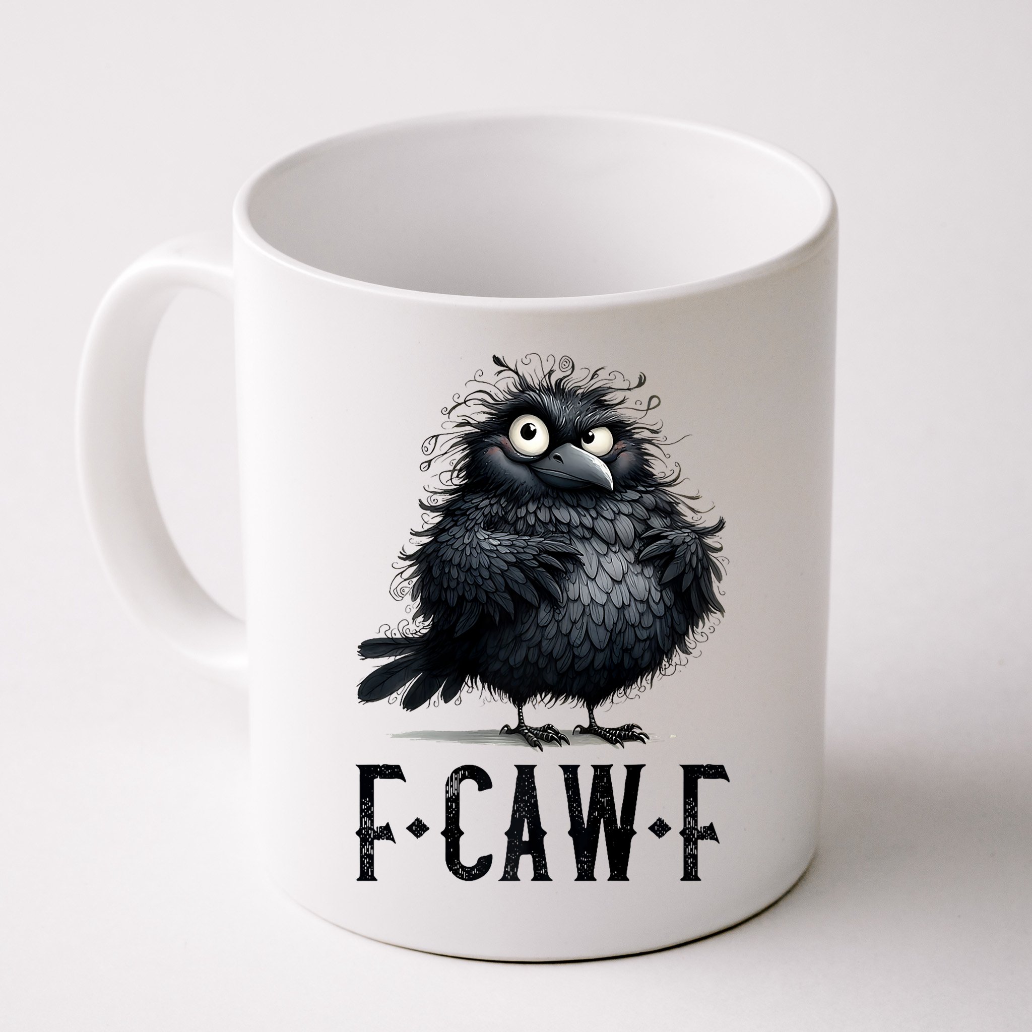 F-Caw-F Black Crow Black Bird Funny Crow F-Caw-F Premium Mug