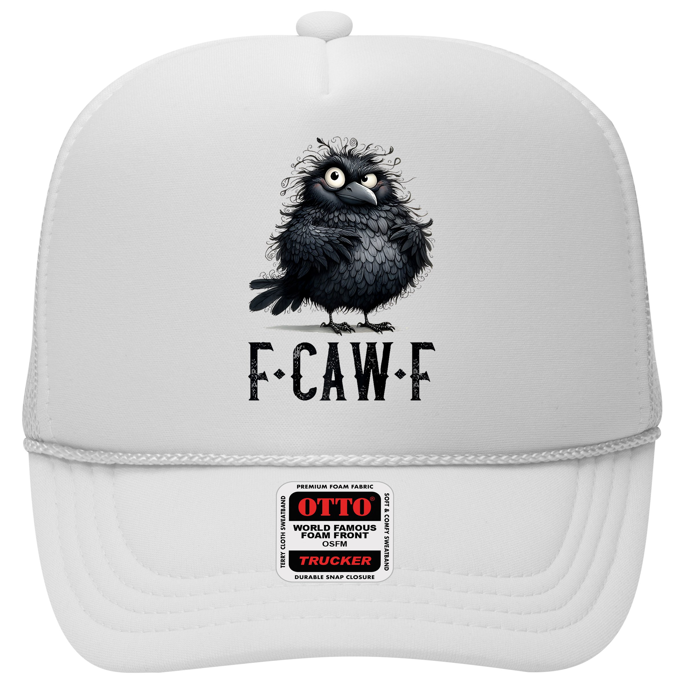 F-Caw-F Black Crow Black Bird Funny Crow F-Caw-F Premium Hat