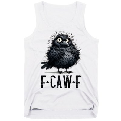 F-Caw-F Black Crow Black Bird Funny Crow F-Caw-F Premium Tank Top