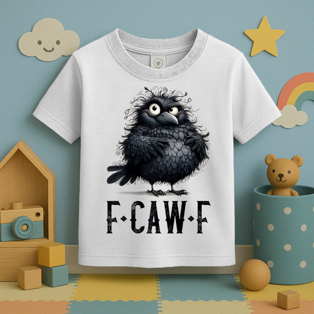 F-Caw-F Black Crow Black Bird Funny Crow F-Caw-F Premium Toddler T-Shirt