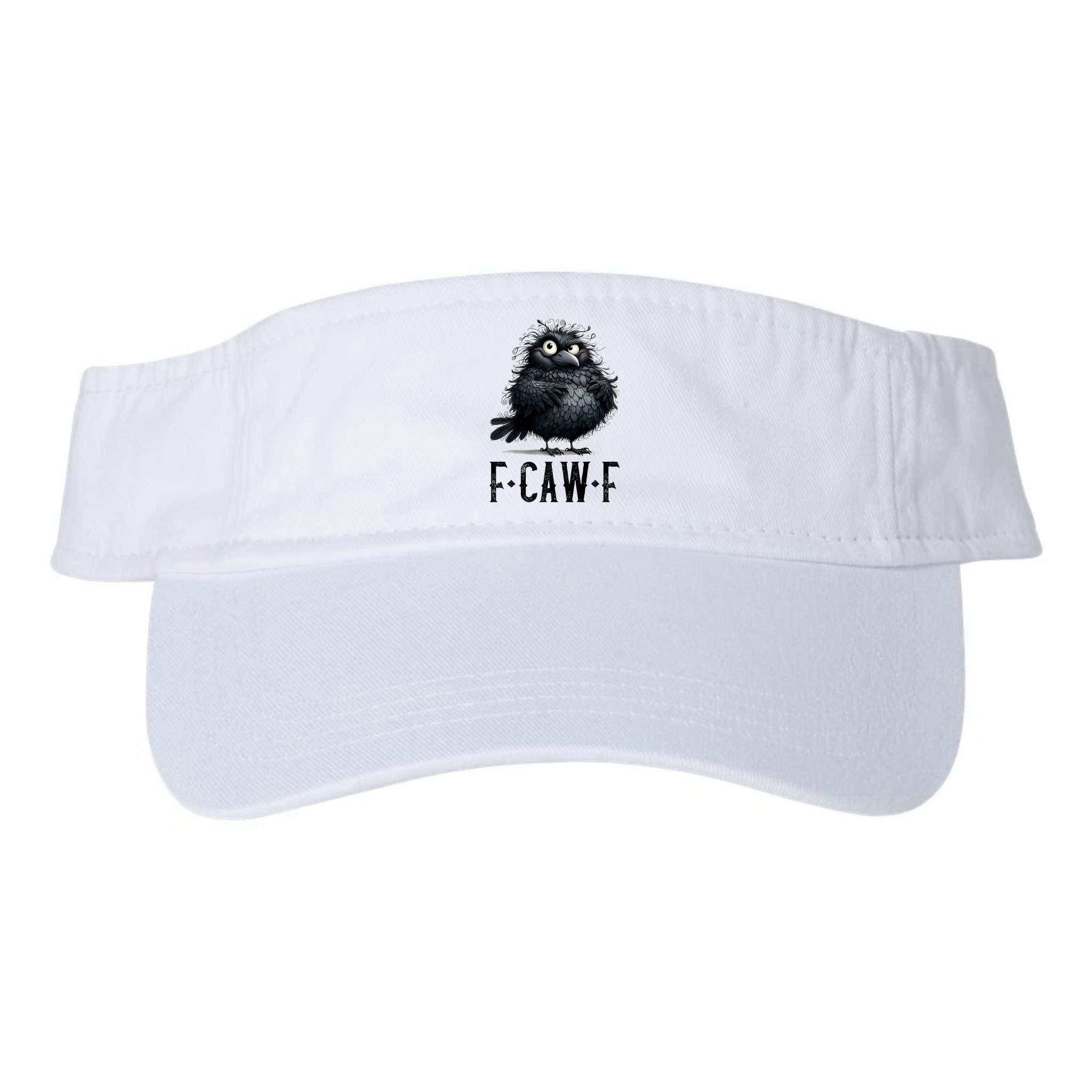 F-Caw-F Black Crow Black Bird Funny Crow F-Caw-F Premium Visor