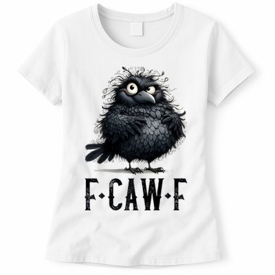 F-Caw-F Black Crow Black Bird Funny Crow F-Caw-F Premium Womens T-Shirt
